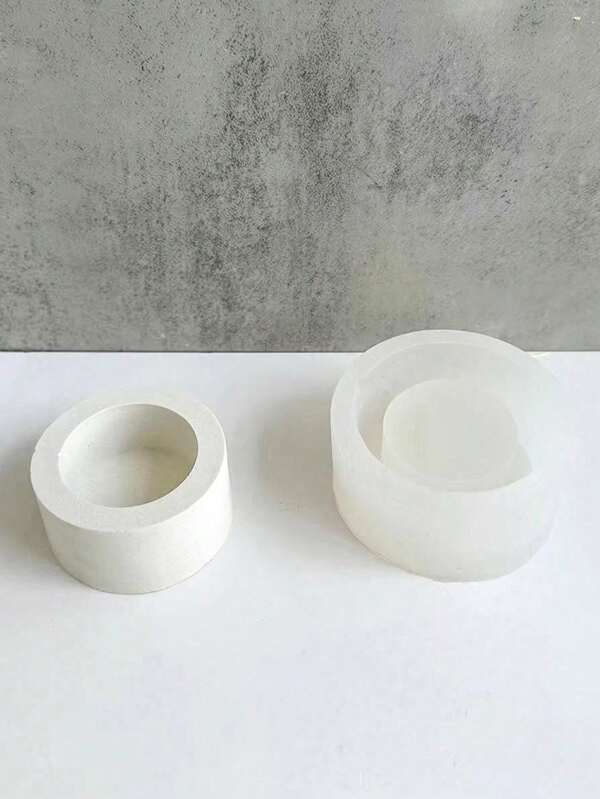 Single Hole Round Candle Holder DIY Handmade Gypsum Aromatherapy Silicone Mold
