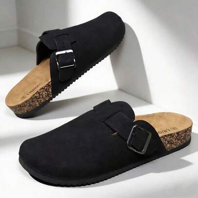 Nouvelles mules pour hommes du printemps à l'été, chaussures casual, confortable avec sangle réglable, semelle intérieure en liège matelassé, convient pour l'automne/l'hiver, la maison, le bureau, la chambre, les tenues casual, l'intérieur, cadeau, taille UE 36-45