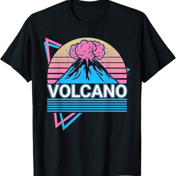 Volcano Geology Ma Lava Retro T-Shirt