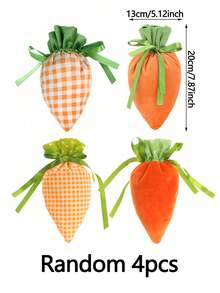 Túi quà hình củ cà rốt, đồ trang trí giỏ quà Phục Sinh, túi đựng kẹo bằng vải có dây rút, thích hợp cho tiệc sinh nhật, trang trí lễ Phục Sinh, đồ trang trí giỏ quà mùa xuân, trò chơi săn trứng, quà tặng tiệc tùng. - Nhiều màu - Xem 14