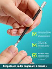 7pcs Professional Thick Nail Embedded Nail Treatment Set, Stainless Steel Material, Includes Large Nail Clipper, Nipper, Foot File, Cuticle Pusher, Nail Brush And Other Tools, Suitable For Thick, Hard Nails, Ingrown Nails And Daily Foot Care, Sharp And Durable, Easy To Clean, Meeting Family And Personal Manicure And Pedicure Needs - Multicolor - View 6