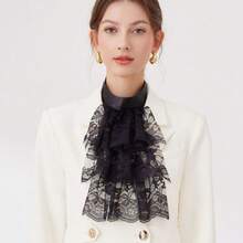 White Lace Bow Collar, Versatile - Multicolor - View 5