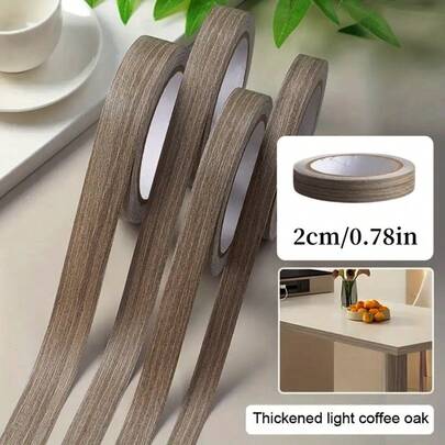 1pc 10m Self-Adhesive Wood Grain Edge Trim - Thickened PVC Material, Furniture & Cabinet Door Frame Decorative Trim