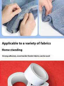 Ruban adhésif pour ourlet de pantalon - sans couture ni repassage - 1 rouleau d'outil de raccourcissement d'ourlet de pantalon - ruban fixateur pour ourlet de pantalon - ajuster les pantalons trop grands - Multicolore - Voir 6