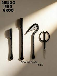 1 Set Pet Eye Cleansing Brush, Face Grooming Comb + Face Trimmer, Removes Tear Stains, Crusts And Mucus, Grooms Fur, Suitable For Small Cats And Dogs, Easy To Clean - Multicolor - View 19