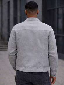 Men's Iron Button Twill Jacket - Grey - View 2