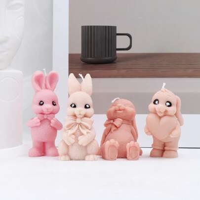 Zhonghui Mold Silicone Bunny Molds For Resin, Plaster, And Candle Making - Animal Themed Oval DIY Crafting Tools For Aromatherapy & Decorations