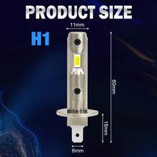 S&D Bombilla de faro LED H1 20000LM 100W, lámpara antiniebla de alta potencia para automóvil 6500K 12V, luces LED para faros de coche, luces de conducción y luces de marcha - H1 - Ver 5