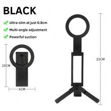 Foldable Magnetic Phone Tripod Holder Rotating Desktop Stand Handheld Selfie Stick Bracket - Universal - View 14