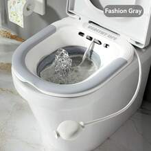 1件套马桶冲洗器，痔疮冲洗器，产后护理，可折叠女性冲洗器套装，带冲洗软管、排水孔、加宽座圈和加深马桶座圈。家居浴室装饰，秋季装饰，返校季 - A - 查看 4