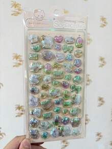 3D可爱动物贴纸，果冻质感卡通贴纸，适用于手工制作、手机壳、文具和剪贴簿 - 彩色 - 查看 9