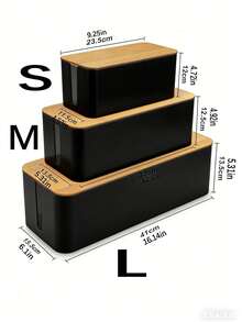 1pc Creative Minimalist Wire Organizer Box, Desktop Power Socket Cord Management Box, Wooden Cable Tidy Box - Multicolor - View 20