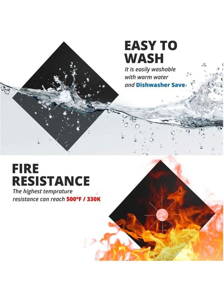 Thick Heat-Resistant Gas Stove Mat, Anti-Oil Pad, Cleaning Pad To Protect Stove Top And Bring Convenient Life - View 4