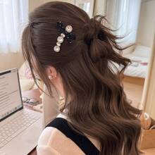 2pcs Rhinestone Bow Hair Clips, Elegant Side Bangs Hairpins, New Stylish Hair Accessories - Multicolor - View 3