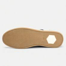 男士休闲运动鞋，PU鞋面，后跟耐磨设计，橡胶鞋底，舒适步行鞋 - 黑色 - 查看 8