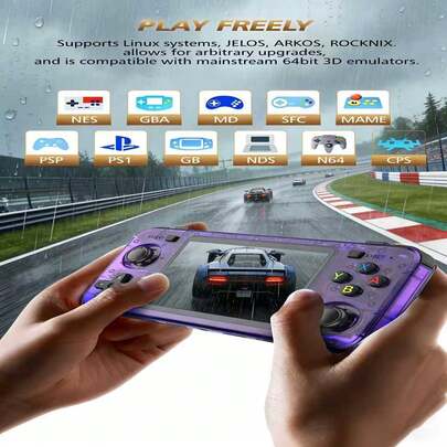 R36H Retro Handheld Game Console Runs On A Linux Operating System, Features A 3000mAh Battery, 64GB/128GB Of Storage, 20,000 Built-In Classic Games, And Supports Over 10 Emulator Games. It Boasts A 3.5-Inch IPS Screen With A 640 X 480 Resolution, USB Charging, And Long Battery Life, Making It A Perfect Holiday Gift.