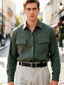 1 chiếc thắt lưng khóa kim unisex, thắt lưng khóa kim thời trang cá nhân hóa, phù hợp với quần tây, giới trẻ và học sinh. - Khóa vuông 21 - Xem 3