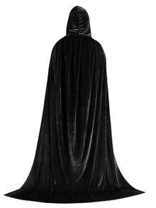 1pc Velvet Cloak, Adult Golden Velvet Witch/Wizard Cloak, Halloween Costume, Holiday Outfit, Christmas Costume - Multicolor - View 12