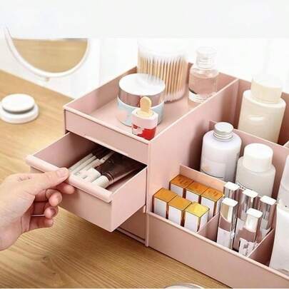 Large Capacity Cosmetic Storage Box Makeup Drawer Organizer Jewelry Nail Polish Makeup Container Desktop Sundries Storage Box