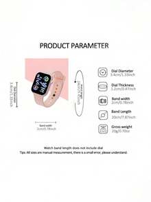 2/1 pezzo Orologio digitale elegante e alla moda con display LED, abbinato a un portafoglio multifunzionale di moda, adatto per l'uso quotidiano delle ragazze, regalo di compleanno/festa della mamma per ragazze, perfetto per il ritorno a scuola, laurea, vacanza, viaggio, decorazione per feste, regalo perfetto per le ragazze - Multicolore - Visualizzare 11