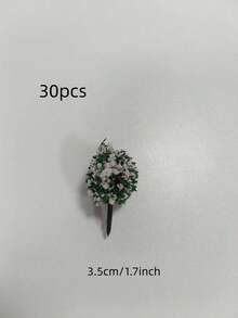 30pcs Scale Model Ball-Shaped Flower Model Trees Mixed Tree Model Landscape Train Layout Garden Scenery Miniature - As Photos - View 10