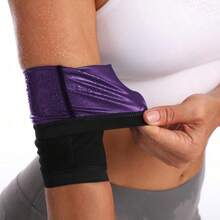 1 par de mangas moldeadoras unisex, hechas de tela de poliéster transpirable, que proporcionan soporte y protección para los brazos - Plateado - Ver 15