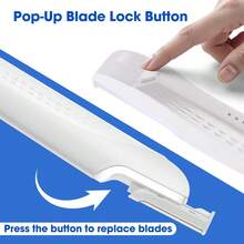 Women's Rechargeable Facial Hair Removal Razor With Light, Includes 6 Replacement Blades, Face Peeling, 3 Speed Settings, Eyebrow Trimmer - White - View 7