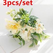 1/3 Bó hoa mẫu đơn nhân tạo, bó hoa cẩm tú cầu bằng lụa, nụ hoa hồng trà, cây giả trang trí phòng, trang trí mùa thu, vật trang trí bàn tiệc, quà tặng ngày Valentine, trang trí tiệc sinh nhật, giỏ hoa cưới, cô dâu cầm hoa, đồ nội thất gia đình, phòng ăn, phòng ngủ, bệ cửa sổ, bình hoa, đồ trang trí, trang trí năm mới, vườn ngoài trời, mùa tựu trường. - Màu vàng - Xem 9