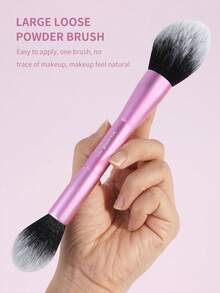 MAANGE 7件套专业化妆刷套装，包含4支铝合金化妆刷+1个收纳袋+2个配件（粉底刷、散粉刷、腮红刷、遮瑕刷、修容刷、高光刷），适用于液体、膏状和粉状产品，可用于妆前打底、晕染和面部彩妆，适合女士和女孩居家或外出使用。 - 彩色 - 查看 10