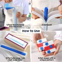 Tube Silicone Soap Molds, 6 Shapes Cylinder Soap Embeds Molds For DIY Craft, Heart, Flower, Round, Square, Cloud, Semi-Circle Soap Making Molds - Tube Soap Mold - View 6