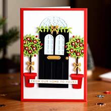 Creative Door And Plant Pot Dies, DIY Scrapbooking Album And Embossing Stencil, Greeting Card Making Tool, Card Paper Cutting Crafts ,Gift Card Making Template Die Cuts. - Silver - View 10