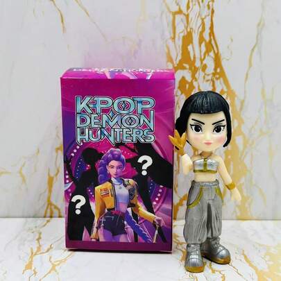 6件套K-Pop偶像Mira Lumi迷你手办套装，可爱收藏摆件，适合恶魔女团粉丝