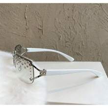 A Pair Of Fashionable Retro Oval Glasses For Women And Men, High-Quality, Simple, Versatile, Suitable For Daily Casual Wear And Decoration. - C1 - 查看 3