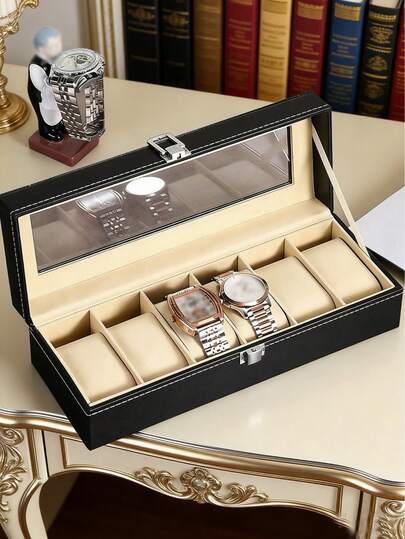 صندوق ساعة جلدي، صندوق تخزين ساعة، صندوق عرض ساعة، صندوق ساعة قابل للفصل، صندوق مجموعة ساعة وسوار