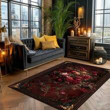 Gothic Floral Mandala Dark Area Rug, Boho Gothic Living Room Area Decor, 32*20inch /84*60inch,Perfect Choice For Gift ,Stylish And High-Quality Rugs, Perfect For  Decorations And GiftsHome Decor, The Best Choice For Gothic-Style Birthday Gifts - 彩色 - 查看 4