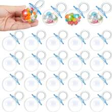 6pcs European Style Full Moon Banquet Pacifier Shape With Hand Gift Candy Box Ps Transparent Plastic Candy Box Small Acceptance Box Gift Box - A - View 2