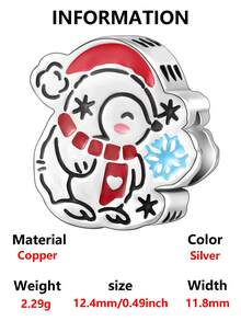 1pc Cute & Adorable Pet Series Snowman, Bear, Rabbit, Cat, Dog Beaded Bracelet/Necklace, Creative Daily Wear DIY Jewelry Gift - Multicolor - View 14