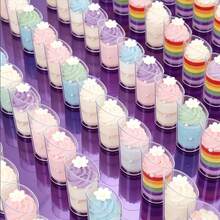 10/20pcs Mini Angled Dessert Cups, Transparent Small Frozen Pudding Ice Cream Mousse Spoons, Suitable For Parties, Weddings, Christmas, New Year, Valentine's Day And Other Celebrations - Clear - View 2