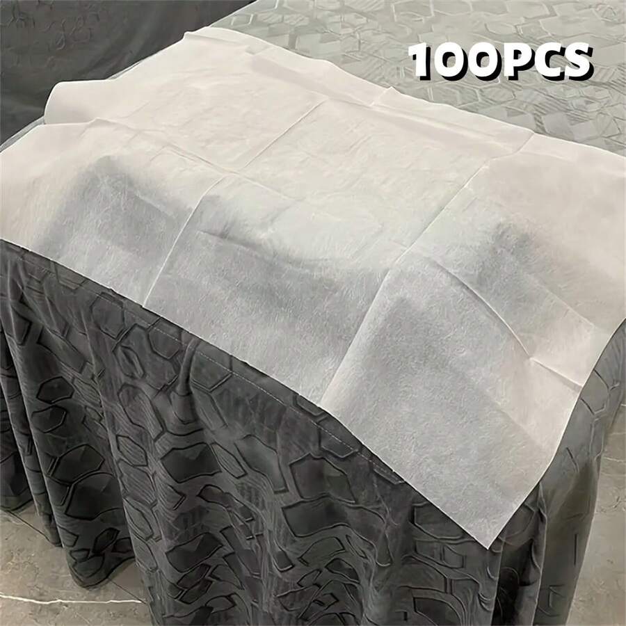 100pcs High Quality Disposable Pillowcases - Made Of Non-Woven Fabric, Breathable - Suitable For Beauty Salons, Home Spas And Nail Care - Multicolor - View 1