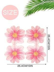 50张33*33厘米/12.99*12.99英寸一次性派对餐巾纸，纸质，清新时尚风格，粉白渐变水彩大花（花瓣形状）图案，春季花卉主题派对装饰餐巾纸，适合女孩春季野餐、新娘送礼会、温馨家庭聚会等场合。 - 查看 2