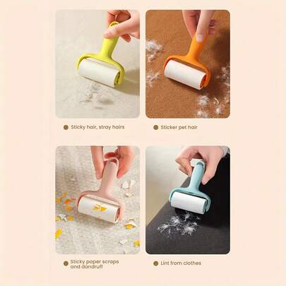 Bärbar luddborttagare i fickformat - Mini luddrulle, lämplig för rengöring av djurhår, utomhusresor, affärsresor, hemma- och bilanvändning