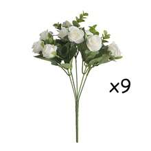 1/6/10支仿真白玫瑰花，婚礼装饰新娘捧花，家居卧室客厅装饰，DIY插花，情人节母亲节礼物，家居氛围装饰 - 白色 - 查看 7