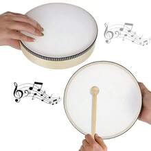 4-Inch, 6-Inch, 8-Inch, 10-Inch, 12-Inch Hand Drum, Orff Musical Instrument, Performance Instrument, Educational Tool, Lacquered Imitation Leather Hand Drum - Wood - View 10