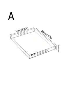 1pc Acrylic Tray, Transparent Fruit Plate, High-End Hotel Home Use Storage Organizer, Acrylic Cosmetic Box - Clear - View 8
