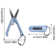 3pcs/1pc Mini Folding Scissors, Handheld Craft Scissors, Small Household Scissors For Paper Cutting, Sewing, Fishing, Travel, Keychain Pendant - A - View 5