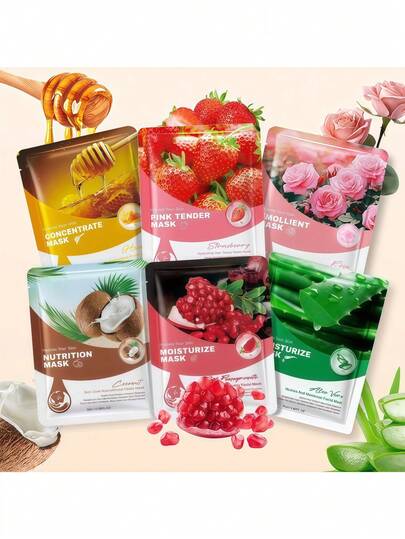 200/100/50/30/20/10/1 piezas-Factory Wholesale Fruit Plant Mask Series Hydrating Moisturizing Elastic Smooth Facial Sheet for Face Use,de máscara de hidratación coreana las máscaras que tratamos tienen un efecto de hidratación e hidratación. Además, tenemos muchas variedades de máscaras como frutas, verduras, cacahuetes, leche, etc(Estilo aleatorio enviar)