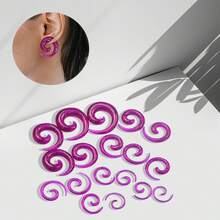 18件套14G-00G耳扩套装，耳廓扩张器，螺旋锥形亚克力耳塞，耳洞穿刺饰品，男女通用 - 彩色 - 查看 1