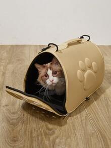 1个新款宠物背包，大容量双肩手提宠物包，透气狗狗背包 - 灰色 - 查看 8