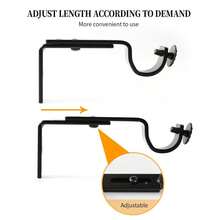 Soporte Cortinero Para Pared Ajustable Gancho De 10 Piezas - 10 piezas - Ver 6