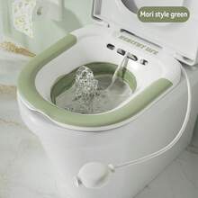 1件套马桶冲洗器，痔疮冲洗器，产后护理，可折叠女性冲洗器套装，带冲洗软管、排水孔、加宽座圈和加深马桶座圈。家居浴室装饰，秋季装饰，返校季 - A - 查看 5